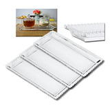 Kit 3 Travessas Doce Rocambole Prato Cristal Wolff 30x13cm