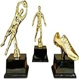 Kit 3 Troféu Campeão Melhor Jogador Goleiro Chuteira Ouro