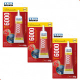 Kit 3 Tubo Cola Permanente Tek Bond T6000 60g Artesanato