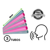 Kit 3 Tubo Ressonância Lax Vox Exercício Vocal Silicone 35cm