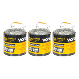Kit 3 Un Arame Farpado Zincado Vonder Rolo 250 Metros 250kgf