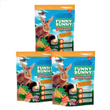Kit 3 Un Funny Bunny Delícias Da Horta Coelhos 500gr