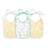Kit 3 Und Babador Felpudo Plastificado Estampado Bebe 25x19 Neutro