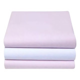 Kit 3 Und Cueiro De Bebe Duplo Liso Conforto De Bebê Cor Rosa