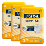 Kit 3 Und Fralda Ger Bigfral Derma Plus Tamanho G 7 Und