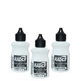 Kit 3 Uni Tinta Para Almofada De Carimbo 40ml Refil Radex Preto