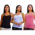Kit 3 Unidades Blusinhas Regatas De Alcinha Fina Lisa