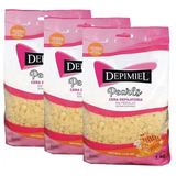 Kit 3 Unidades Cera Natural De 01 Kg Depimiel Em Pérolas