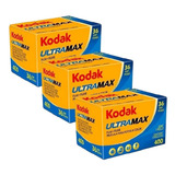 Kit 3 Unidades Filme Kodak Ultramax Iso 400 36 Poses