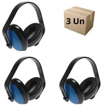 Kit 3 Unidades Protetor Auricular Tipo Concha Abafador Ruído