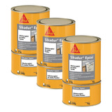 Kit 3 Unidades Sikadur Epoxi 1kg Cola Ferro Concreto Sika