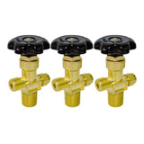 Kit 3 Válvula De Topo Para Cilindro De Gás Carbônico 3 4