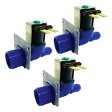 Kit 3 Válvula Solenoide Simples Entrada Água 220v C  Suporte