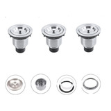 Kit 3 Valvulas Com Cesto Para Cuba Tamanho 4 1 2 Grande Inox