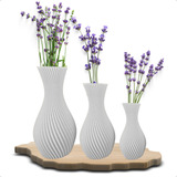 Kit 3 Vasos Decorativos