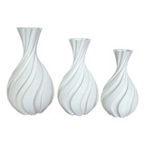 Kit 3 Vasos Jarros Decorativos Para Plantas Artificiais