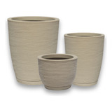 Kit 3 Vasos Para Plantas Decorativo Em Polietileno N1 N2 N3