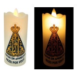 Kit 3 Velas De Led Eletrônica Nossa Senhora Chama Viva