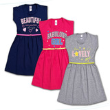 Kit 3 Vestido Infantil