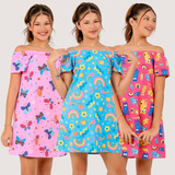 Kit 3 Vestido Infantil