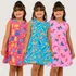Kit 3 Vestido Infantil Soltinho Leve Moda Verão Fresquinho