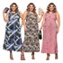 Kit 3 Vestido Longo Feminino Plus Size Soltinho Multiuso