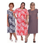 Kit 3 Vestido Senhora