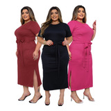 Kit 3 Vestidos Evangélico Plus Atacado Direto De Fábrica