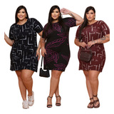 Kit 3 Vestidos Plus