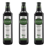 Kit 3 Vinagre Balsâmico Aceto Orgânico Uva Só 500ml