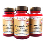 Kit 3 Vitamina D 2000 Ui Auxilia Na Imunidade 60 Cápsulas