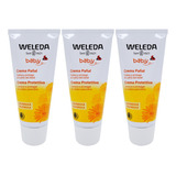 Kit 3 Weleda Creme Para Assaduras Baby Calêndula 75ml