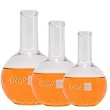 Kit 3 X Balão Fundo Chato Vidro Boro Laboratório 100 250 500 Sku DG01111