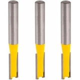 Kit 3 X Fresas 6mm Vonder 2 Cortes Retos 15mm De Corte 5314