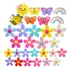 Kit 30 Apliques Silicone Primavera Flores Sol Borboleta