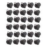 Kit 30 Conector Painel Fêmea Combo Xlr P10 Trs Wireconex