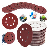 Kit 30 Disco Lixa 8 Furos 5 Pol Lixadeira Roto Orbital 125mm Quantidade De Cascalhos 80