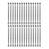 Kit 30 Espátula Dupla Empurrador Inox Profissional Manicure