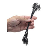 Kit 30 Leader Chicote Pesca Empate Girador Snap N 9 Black