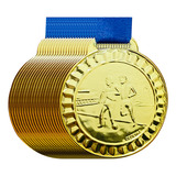 Kit 30 Medalhas Campeonato Futsal Futebol 4 5 Cm Premiação Cor Ouro