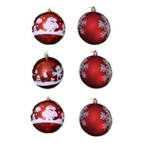Kit 30 Pç Bola Mista Decor Natal 8cm Árvore Natalina brinde