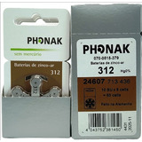 Kit 30 Pilhas Phonak