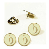 Kit 30 Pins Bottons Folheados Logo