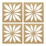 Kit 30 Placas Mdf Painel Elemento Vazado Cobogó Cru 061mkfc