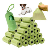 Kit 30 Refil Cata Caca Biodegradável 450 Saquinho Saco P pet Cor Verde claro