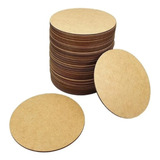 Kit 30 Sousplat Suplat Base Redonda Prato 35x35 3mm Mdf Cor Mel Liso