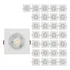 Kit 30 Spot Led 7w Smd Direcionavel Embutir Quadrado Quente Cor Branco Quente 110v/220v (bivolt)