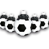 Kit 30 Squeeze Garrafinha Bola Futebol Branco E Preto 300ml