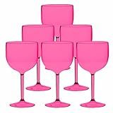 Kit 30 Taças De Gin Tônica Acrílico Premium 580ml Rosa Neon 