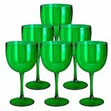 Kit 30 Taças De Gin Tônica Acrílico Premium 580ml Verde Escuro Translúcido 